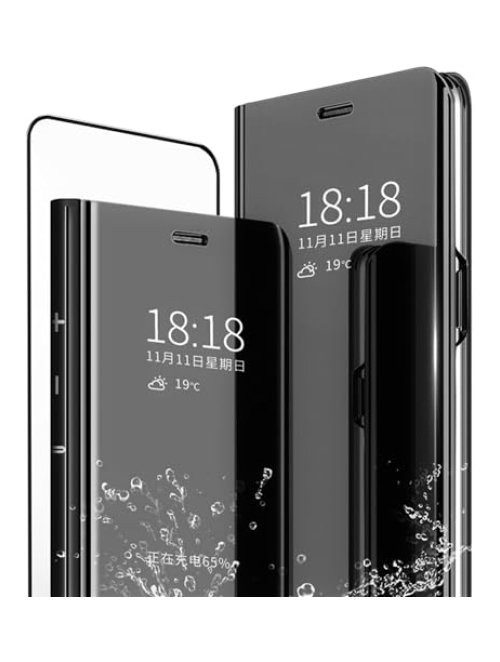 SZMLOGB Schwarz Glas Handyhülle für Xiaomi Redmi 10X 5G Handyhülle24