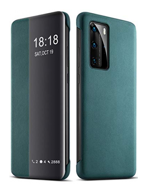 EUDTH Grün Kunstleder Handyhülle für Huawei P40 Pro Handyhülle24