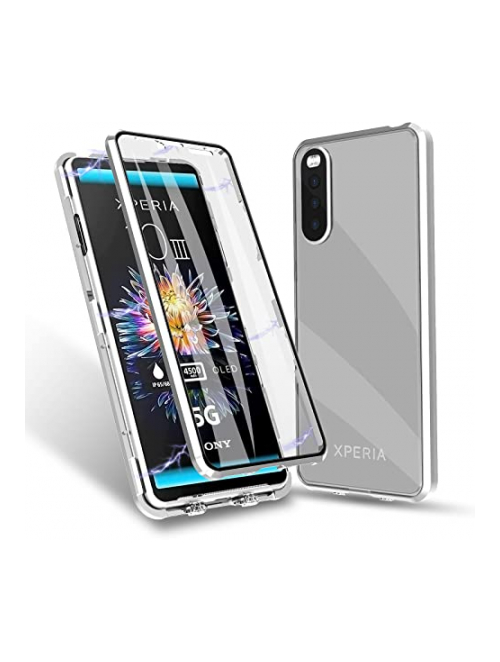 MeiyueEr Grau Metall Handyhülle für Sony Xperia 10 III Handyhülle24