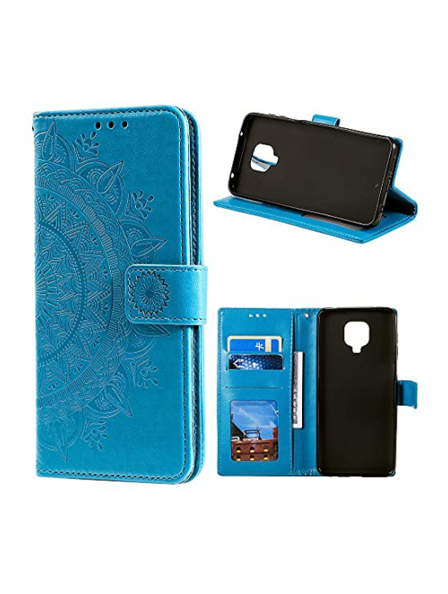 CoverKingz Blau Kunstleder Handyhülle für Motorola Moto G9 (India) Handyhülle24