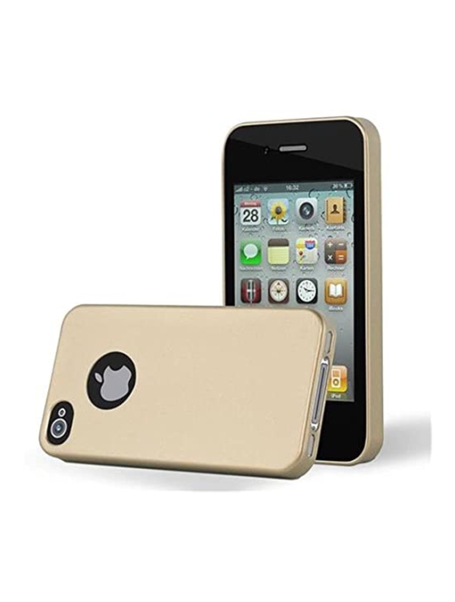 Cadorabo metallic gold TPU Handyhülle für Apple iPhone 4 CDMA Handyhülle24