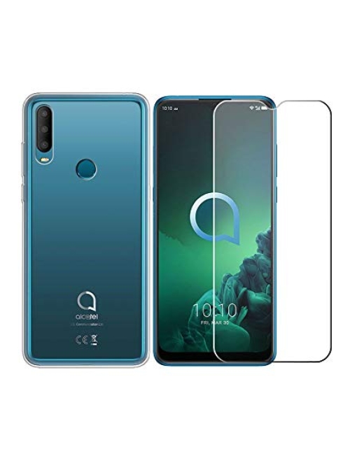 PZEMIN Transparent TPU Handyhülle für alcatel 3x (2019) Handyhülle24