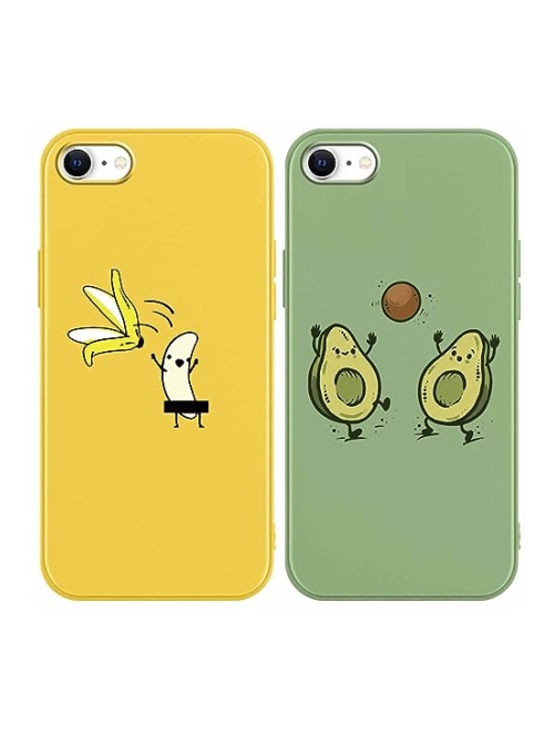 Yoedge avocado banane TPU Handyhülle für Apple iPhone 7 Handyhülle24
