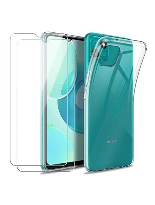 crisant Transparent TPU and Tempered Glass Handyhülle für Wiko T10 Handyhülle24