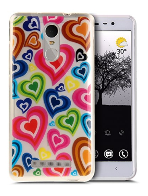 ikasus bunte liebe herz TPU Handyhülle für Xiaomi Redmi Note 3 (MediaTek) Handyhülle24