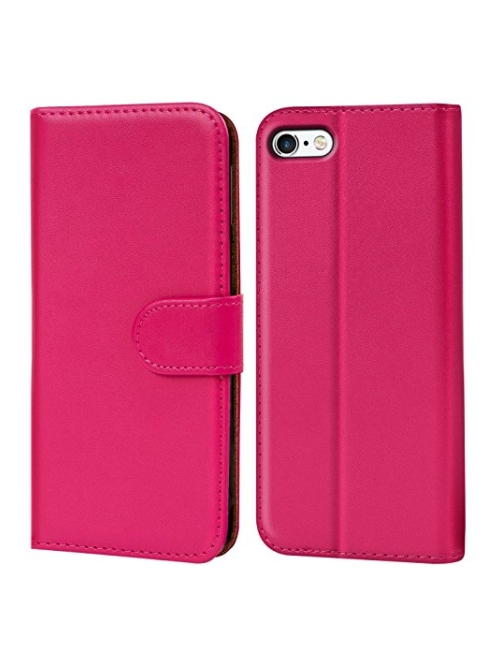 Verco Pink Kunstleder Handyhülle für Apple iPhone 4 Handyhülle24