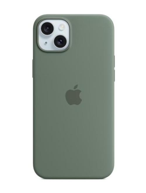 Apple iPhone 15 Plus Silikon Case mit MagSafe – Zypresse ​​​​​​​ Handyhülle24